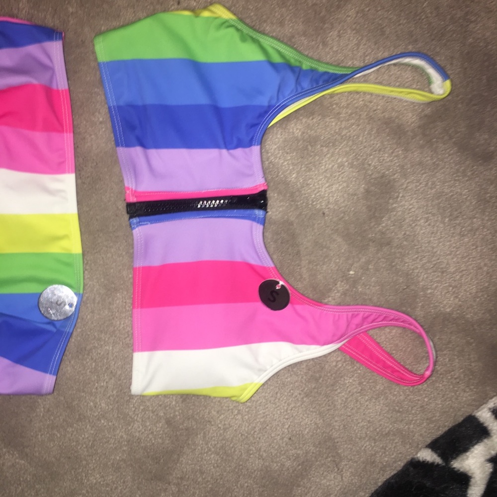 COPY - bikini rainbow striped from forever 21